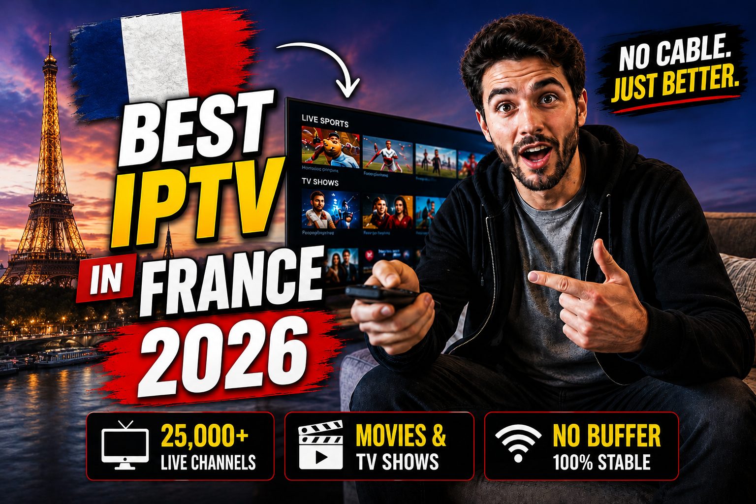 Meilleur IPTV pour regarder Le Mans vs Lens en streaming live 2026 - meilleur IPTV France 2026, Ligue 1 et Champions League en direct, films et streaming 4K sur Firestick, Roku et Smart TV